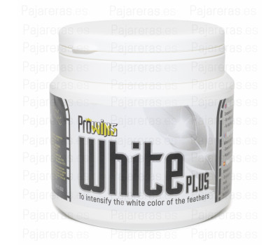 Prowins White Plus 300gr, (intensifica el color blanco de las plumas)