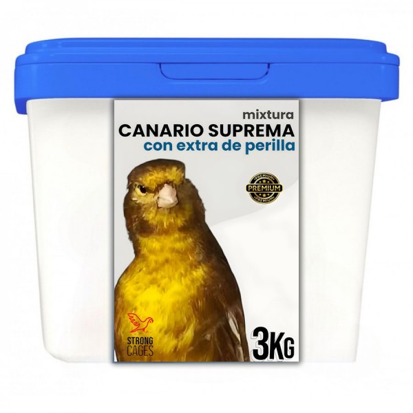 Cubeta de mixtura Canarios Supreme con Extra de Perilla 2,5kg Canary food