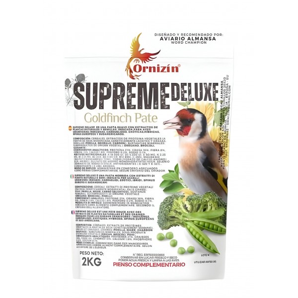 Pasta Supremme Deluxe Ornizin Jilgueros 2 Kg Morbid breeding stock